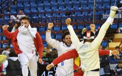 Los burgaleses Álvaro Ibáñez y Manuel Bargues campeones de Europa sub23 de espada