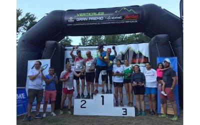 Santiago Mezquita y Victoria Santamaría, líderes de la Copa Castilla y León de Carreras de Montaña Verticales