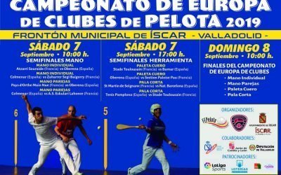 Baeza y Medina, del Club Puertas Bamar de Íscar, representarán a España en el campeonato de Europa de Pelota
