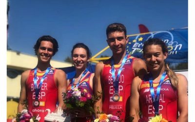 La triatleta vallisoletana Esther Gomez plata en relevos mixtos de la Copa de Europa de Triatlón