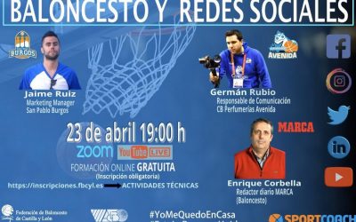 Baloncesto y Redes Sociales, nueva mesa redonda online gratuita con grandes ponentes
