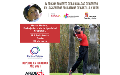 La golfista abulense Marta Muñoz participa en el IES Politécnico de Soria como embajadora de la Igualdad de AFEDECYL