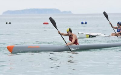 La zamorana Sara Iglesias en la concentración nacional de pruebas de playa en Barrica (Vizcaya)