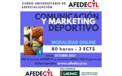 Abierto el plazo de inscripción para el CUE en Comunicación y Marketing Deportivo organizado por AFEDECYL
