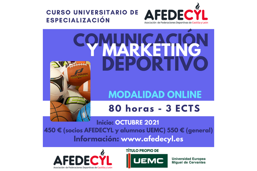 Abierto el plazo de inscripción para el CUE en Comunicación y Marketing Deportivo organizado por AFEDECYL