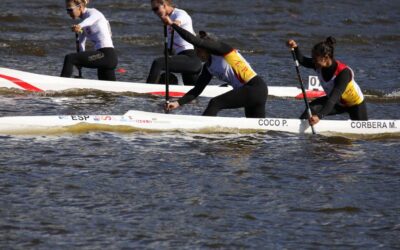 La vallisoletana Patricia Coco junto a María Corbera, campeonas del mundo en C2 200