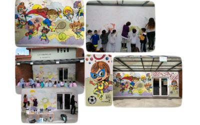 El CEIP Trepalio ya tiene su mural de Superheroínas para visibilizar la Igualdad a través del deporte