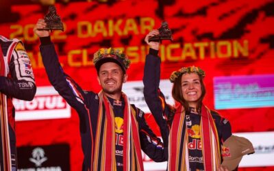 La burgalesa Cristina Gutiérrez, primera mujer española en subir al podio del Dakar
