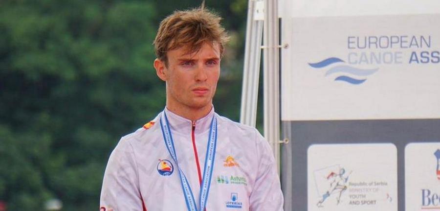 El piragüista Marcos Caballero se cuelga una plata en el Campeonato de Europa junior