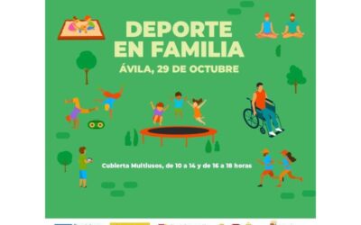 Ávila acoge la jornada ‘Deporte en familia’ el 29 de octubre en la Cubierta Multiusos