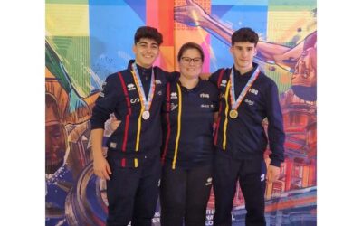 Miguel Córdoba, campeón del mundo y Nuño Villafañe, subcampeón, en Dobleminitramp Sub-16