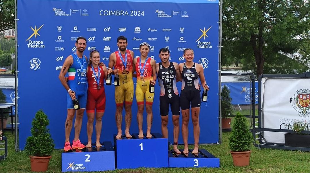 Marina Muñoz y Kevin Viñuela, oro en el Europeo de Triatlón Cross de Coimbra