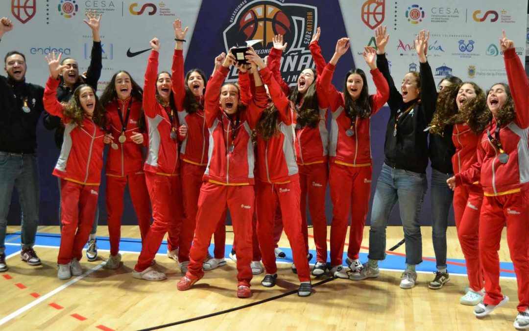 La selección infantil femenina de baloncesto se proclama subcampeona de España en Huelva