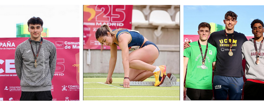 Cinco títulos nacionales y un total de 10 medallas para atletas de Castilla y León en el Campeonato de España Universitario