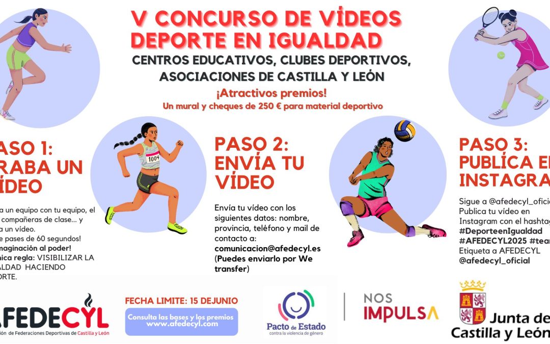 La Consejería de Familia e Igualdad de Oportunidades y Afedecyl lanzan la quinta edición del concurso de vídeos ‘Deporte en Igualdad’