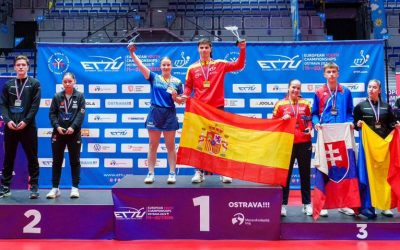 Daniel Berzosa y Veronika Matiunina revalidan su título de Campeones de Europa en dobles mixto U19