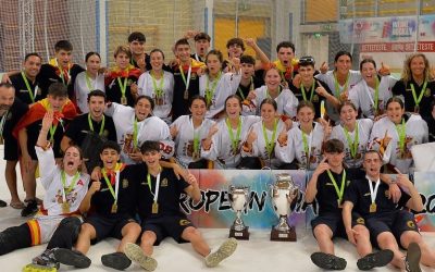 Campeones de Europa con la selección española de hockey línea