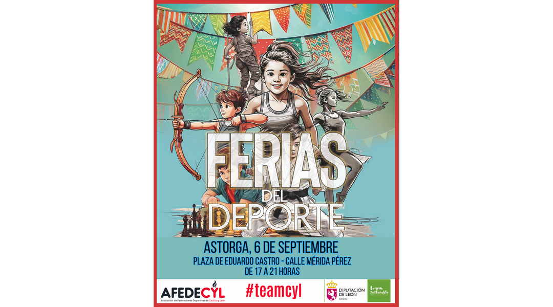 Astorga acoge la Feria del Deporte ‘AFEDECYL’ el 6 de septiembre con la presencia de una quincena de disciplinas deportivas