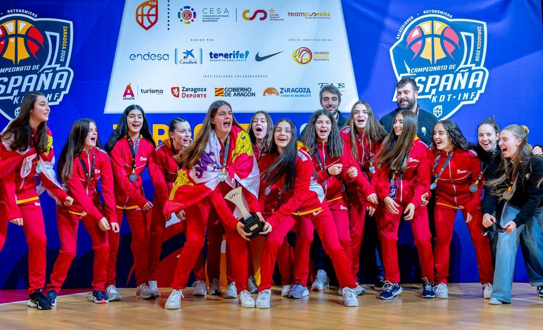 La selección de Castilla y León cadete femenino, plata en el CESA de Baloncesto