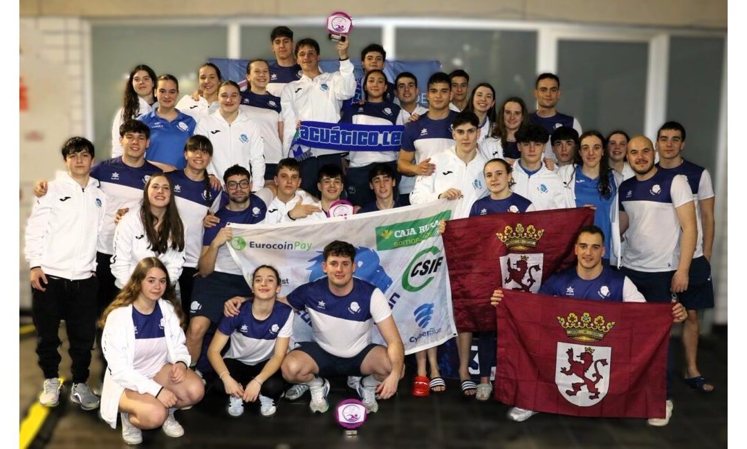 El Acuático León domina en el Campeonato de Castilla y León Absoluto y Junior de Invierno 2026