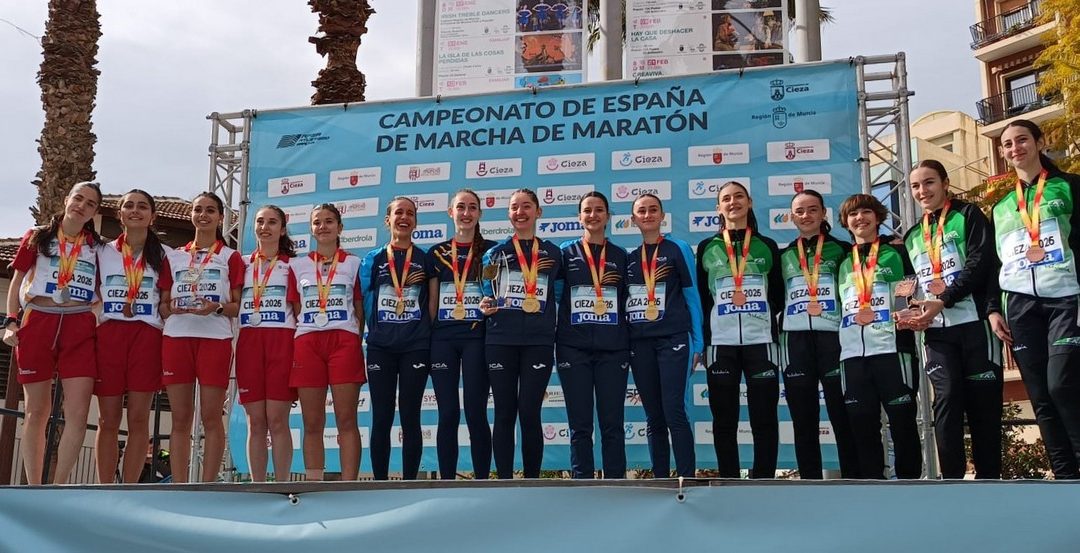 Castilla y León suma tres medallas en el Campeonato de España de marcha en ruta