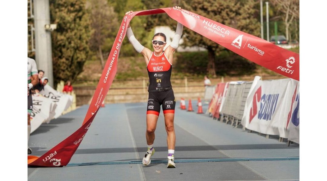 El Deporama Triatlón Soriano brilla en Huesca: Marina Muñoz revalida su corona y Alfonso Izquierdo se cuelga la plata