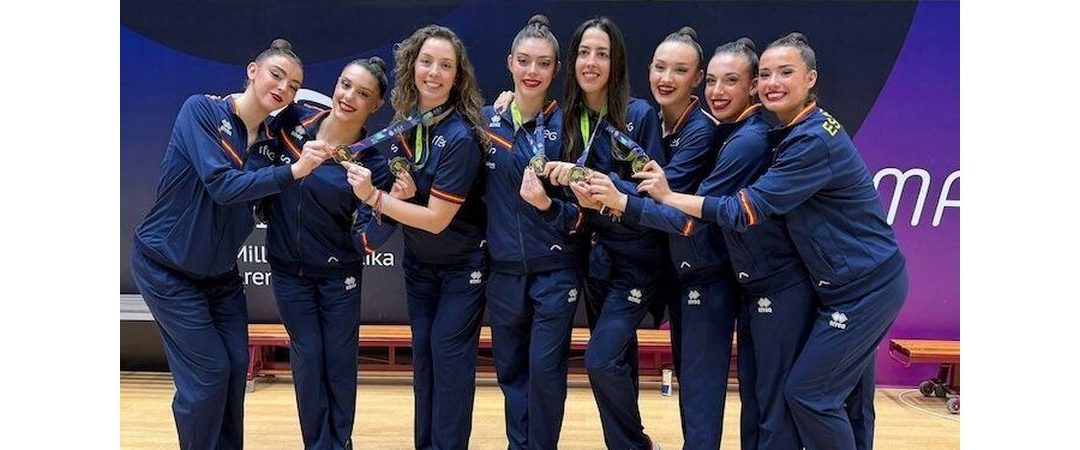 La rítmica española conquista Bakú: oro y plata con sello leonés y vallisoletano
