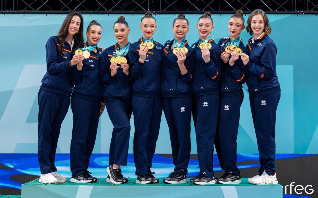 Las leonesas Andrea Fernández y Andrea Corral revalidan el oro europeo con el conjunto español en Varna