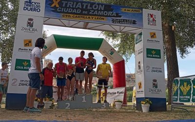 Alba Núñez y Raúl Gómez, campeones de Castilla y León de Triatlón Sprint en Zamora