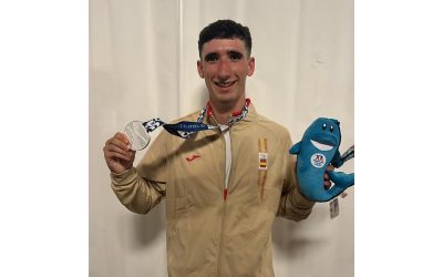 El patinador vallisoletano Adrián Alonso firma una estelar actuación en la Maratón y alcanza la plata en los Juegos del Mediterráneo