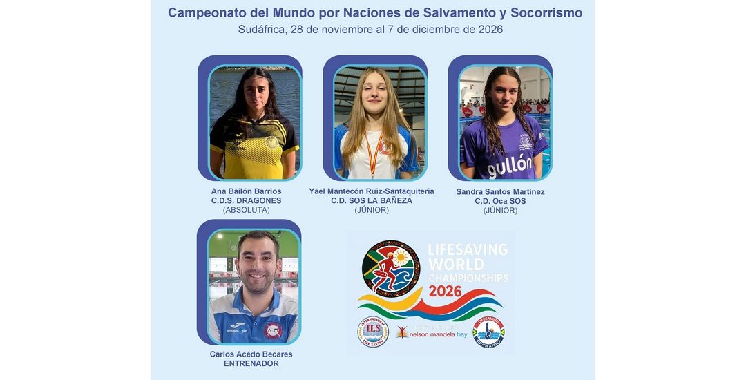 Castilla y León estará representada en el Mundial de Salvamento y Socorrismo en Sudáfrica