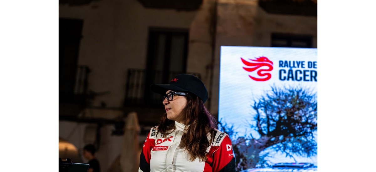 Andrea Lamas en Cáceres, en el Campeonato de España de Rallyes de Tierra Andrea Lamas en Cáceres, en el Campeonato de España de Rallyes de Tierra